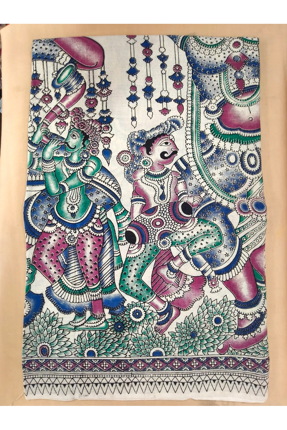 Kalamkari Cotton Saree Ancient Art Multi color